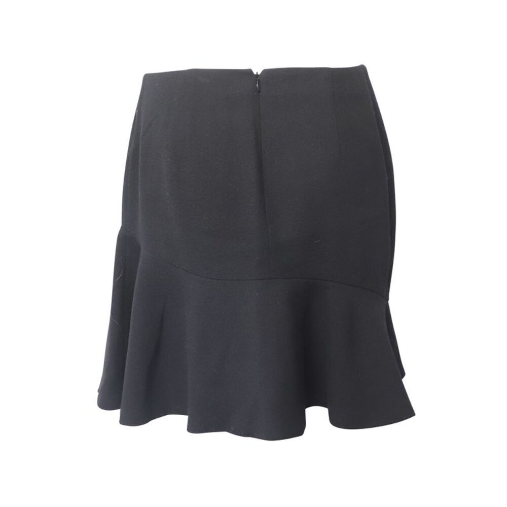 Alexander McQueen Ruffled Mini Skirt in Black Wool - Picture 2 of 6